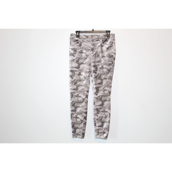 ✨2/$20 Pilcro & The Letterpress Anthro Velvet Camo Hi Rise Skinny Pant 28 H14666 - Picture 2 of 10